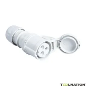 PCE 42.260 Fiche de couplage CEE 16A - 230V - 3P - IP44 - 12h - blanc